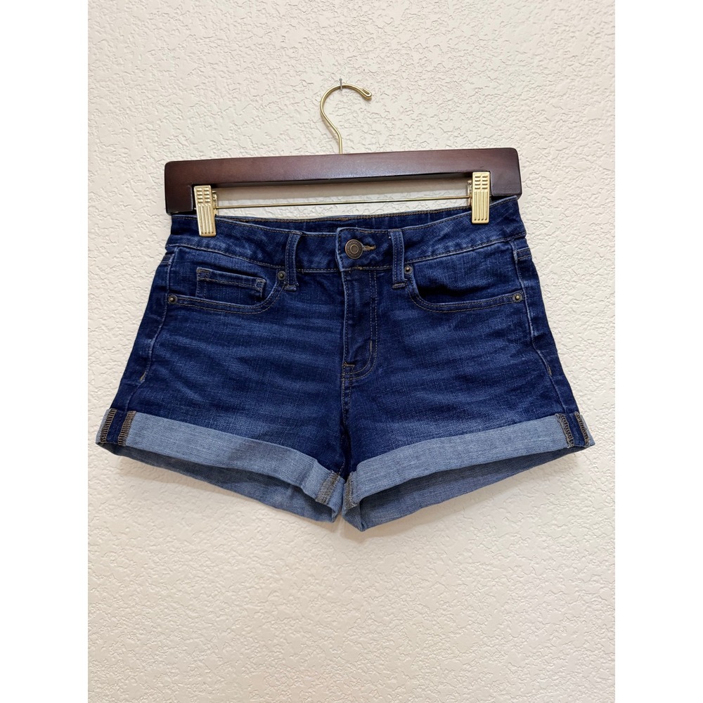 Aeropostale Low Rise Midi Denim Shorts, Size 6